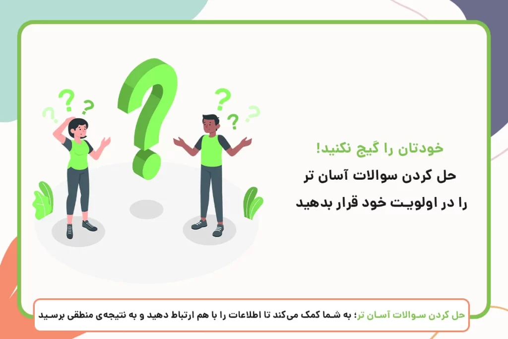 حل سوالات آسان تر در پاسخ دهی به سوالات تشریحی کنکور